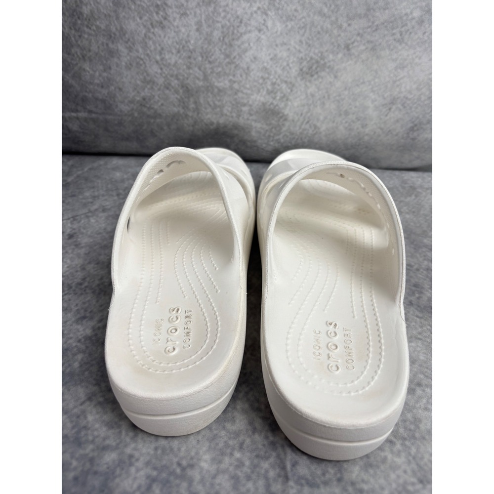 CROCS Women's Baya Platform Sandals Shoes in White Size 8 - Picture 7 of 10